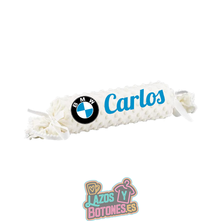 Cojín caramelo antivuelco personalizado – Mod. BMW azul