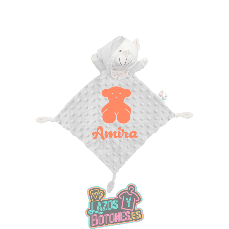 Doudou personalizado – Mod. Osito Salmón