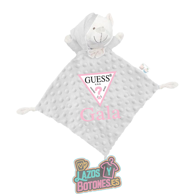 Doudou personalizado – Mod. Guess Rosa bebé