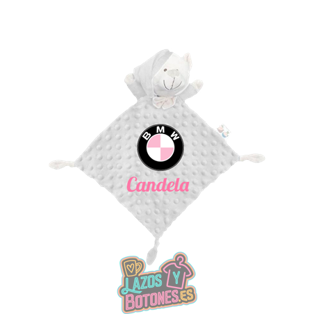 Doudou personalizado – Mod. BMW Rosa