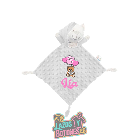 Doudou personalizado – Mod. Moschino Globos Rosa