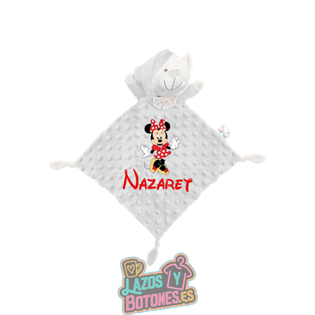 Doudou personalizado – Mod. Minnie Mouse lunares