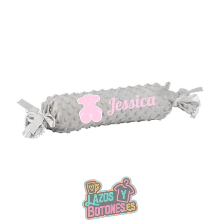 Cojín caramelo antivuelco personalizado con osito – Mod. Osito rosa