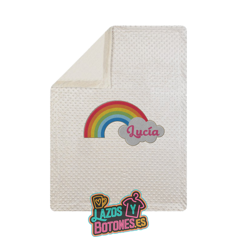 Manta burbujas bordada – Mod. Arcoiris