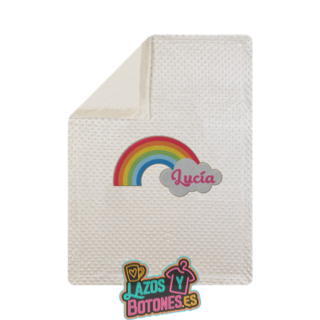 Manta burbujas bordada – Mod. Arcoiris
