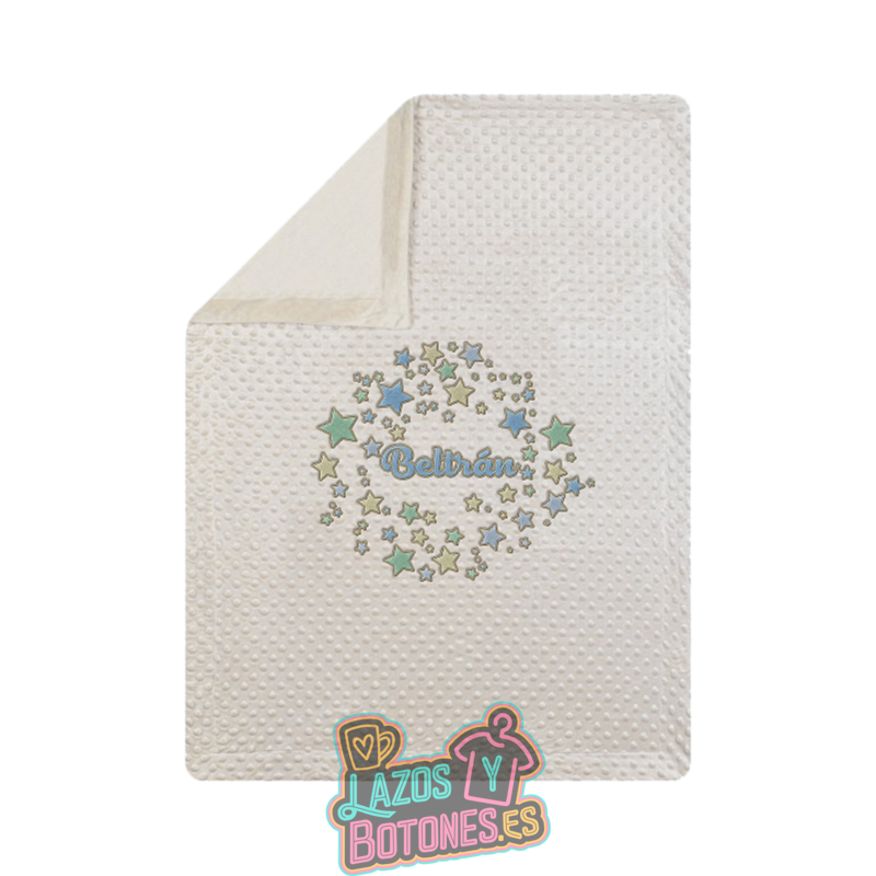 Manta burbujas bordada – Mod. Estrellas Azules