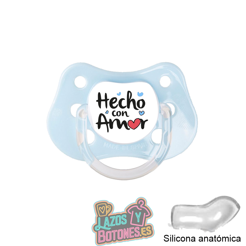 Chupete personalizado 0–6 meses – Mod. Hecha con amor / Hecho con amor