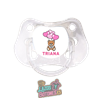 Chupete personalizado osito globos rosa con nombre – 0 a 6 meses