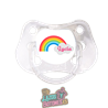 Chupete personalizado arcoíris con nombre – 0 a 6 meses