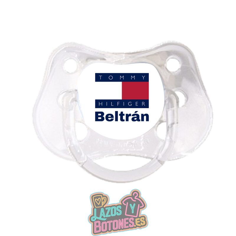 Chupete personalizado bandera Tommy Hilfiger con nombre – 0 a 6 meses