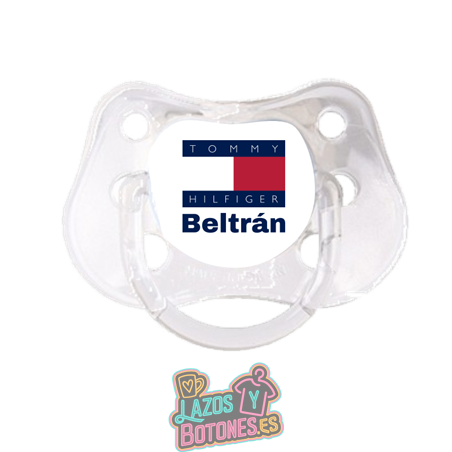 Chupete personalizado bandera Tommy Hilfiger con nombre – 0 a 6 meses