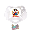 Chupete personalizado Blancanieves marco con nombre – 0 a 6 meses