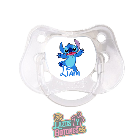 Chupete personalizado Stitch con nombre – 0 a 6 meses
