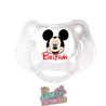 Chupete personalizado Mickey Mouse cara con nombre – 0 a 6 meses