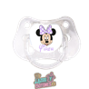 Chupete personalizado Minnie Mouse lunares lila con nombre – 0 a 6 meses