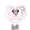 Chupete personalizado Minnie Mouse lunares fucsia con nombre – 0 a 6 meses