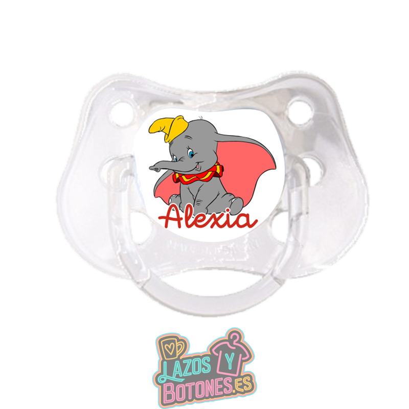 Chupete personalizado Dumbo con nombre – 0 a 6 meses