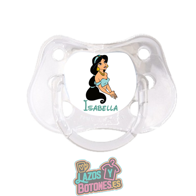 Chupete Princesa Jasmine personalizado – Modelo clásico – 0 a 6 meses