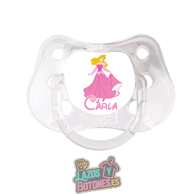 Chupete personalizado Princesa Aurora para bebé - 0 a 6 meses