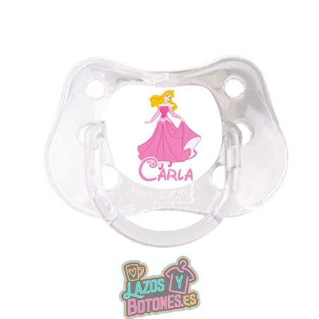 Chupete personalizado Princesa Aurora para bebé - 0 a 6 meses