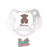 Chupete personalizado Osito marrón con nombre – 0 a 6 meses