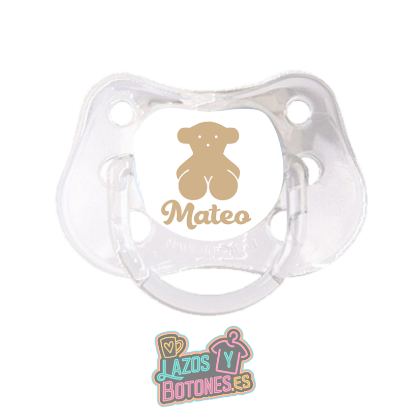 Chupete personalizado Osito Camel con nombre – 0 a 6 meses