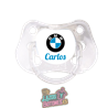 Chupete personalizado BMW azul con nombre – 0 a 6 meses