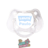 Chupete personalizado Levi’s azul bebé con nombre – 0 a 6 meses
