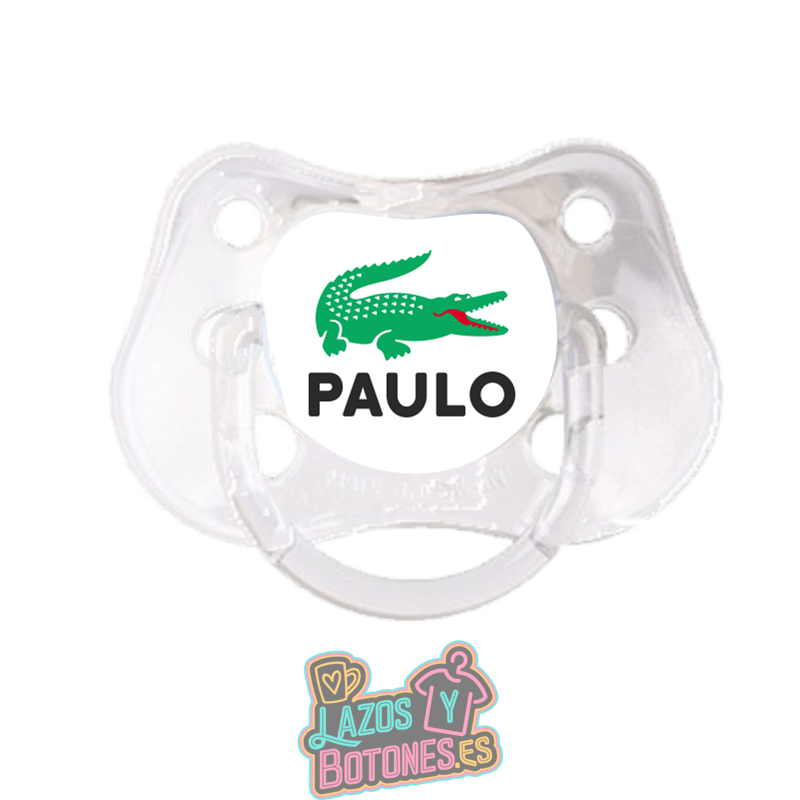 Chupete personalizado Lacoste con nombre – 0 a 6 meses