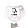 000 Chupete personalizado estilo Dior con nombre y color a elegir – 0 a 6 meses