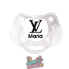 000 Chupete personalizado estilo Louis Vuitton con nombre y color a elegir – 0 a 6 meses