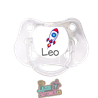 Chupete personalizado Cohete Espacial con nombre – 0 a 6 meses