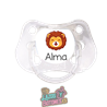 Chupete personalizado León con nombre – 0 a 6 meses