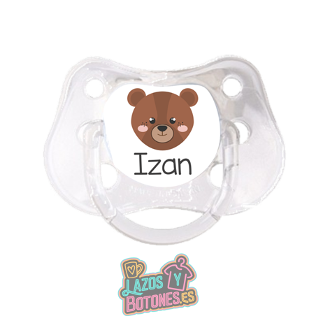 Chupete personalizado Osito con nombre – 0 a 6 meses