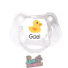Chupete personalizado Patito con nombre – 0 a 6 meses