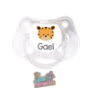 Chupete personalizado Tigre con nombre – 0 a 6 meses