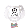 Chupete personalizado Pelota de fútbol con nombre – 0 a 6 meses