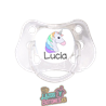 Chupete personalizado Unicornio con nombre – 0 a 6 meses