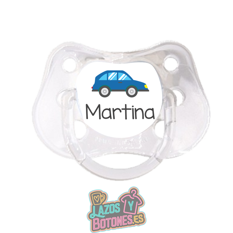 Chupete personalizado Corazón Verde Agua con nombre – 0 a 6 meses