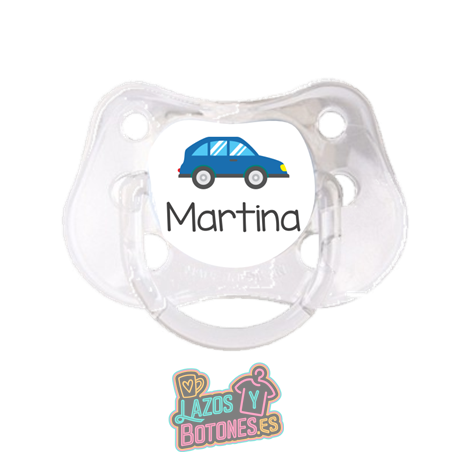 Chupete personalizado Corazón Verde Agua con nombre – 0 a 6 meses