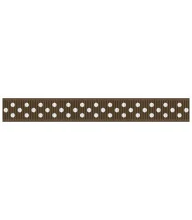  Grosgrain Lunares Marrón/blanco 9mm