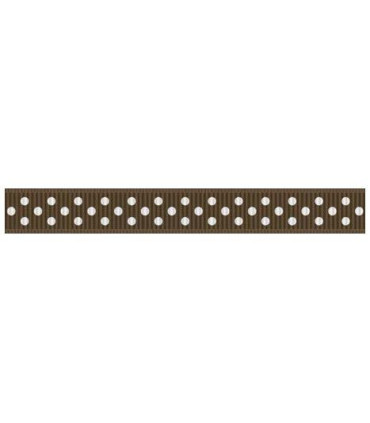  Grosgrain Lunares Marrón/blanco 9mm