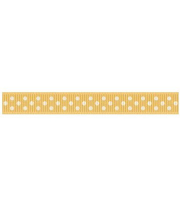  Grosgrain Lunares Amarillo/blanco 9mm