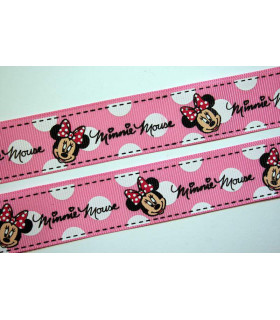 Minnie Mouse Rosa con Lunares Grandes 25mm