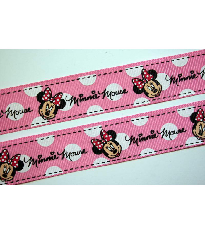 Minnie Mouse Rosa con Lunares Grandes 25mm